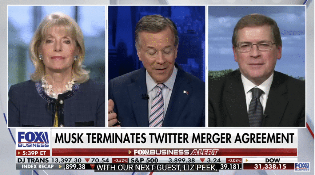 Fox Business: Musk Terminates Twitter Merger Agreement