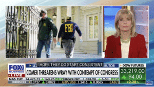FOX Business' Maria Bartiromo, Fox News contributor Liz Peek and Amerivet Securities head of U.S. rates Gregory Faranello discuss Rep. James Comer threatening FBI Director Christopher Wray with contempt of Congress as the agency withholds a Biden document