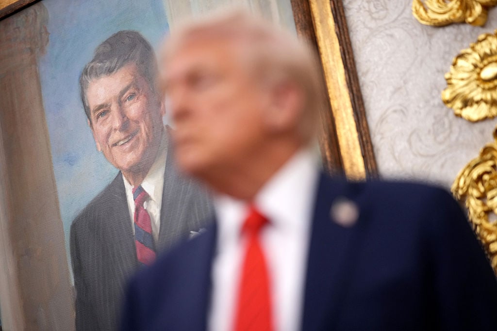 Image for Trump channels Reagan, dominates Republican Party